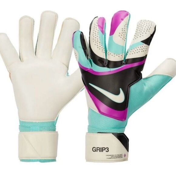 Nike GK Grip 3 Football Soccer Gloves Adult Size 8 - Picture 1 of 2